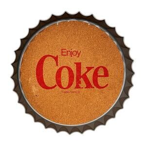 Vintage Coca-Cola Bottle Cap Tray Wall Decor Plastic Cork Back Retro Coke Sign
